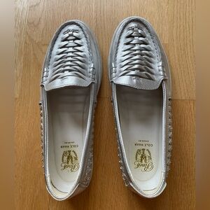 Cole Haan Pinch Maine Loafers in metallic silver size 8